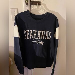 Seattle Seahawks 47 brand men’s pullover crew sweatshirt L